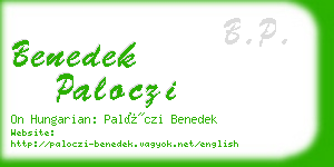 benedek paloczi business card